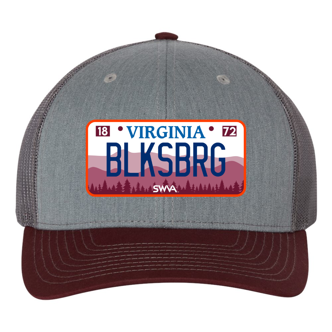 BLKSBRG License Plate Hat - Trucker/Baseball Hat