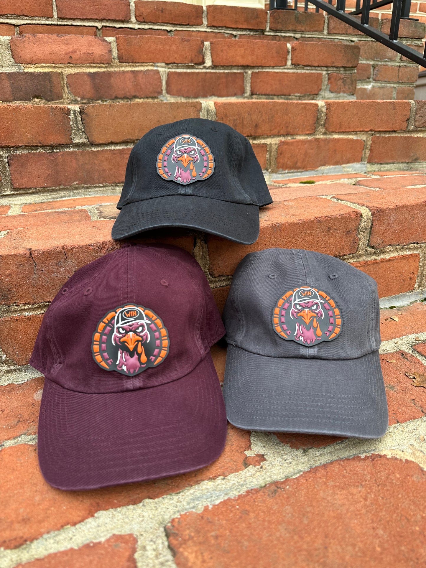 Turkey with WIN Embroidered Patch Hat - Trucker/Baseball