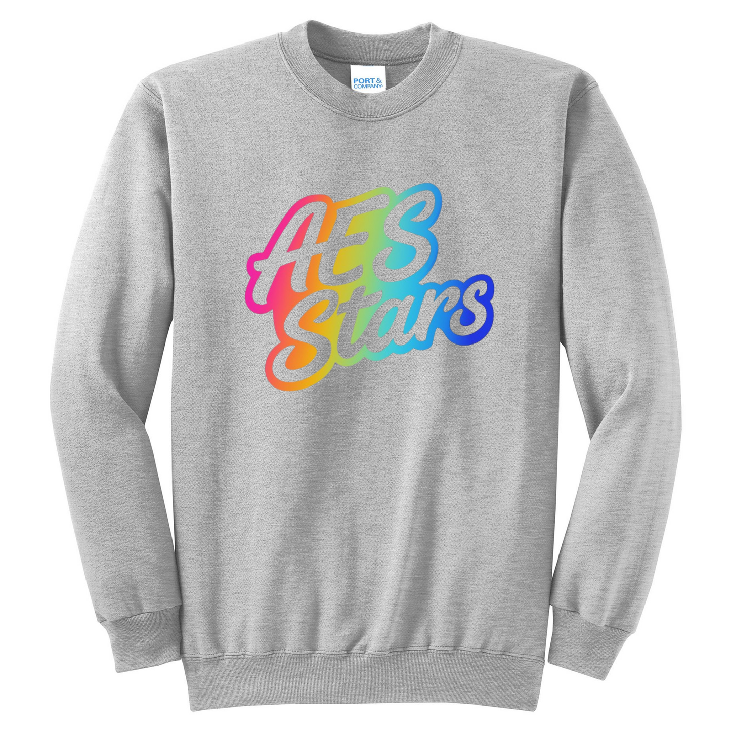 AES Stars Crewneck Sweaters - Rainbow and Blue