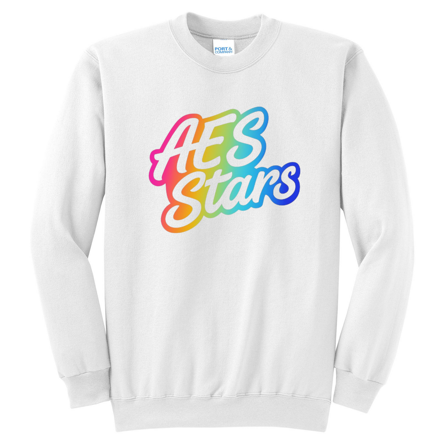 AES Stars Crewneck Sweaters - Rainbow and Blue