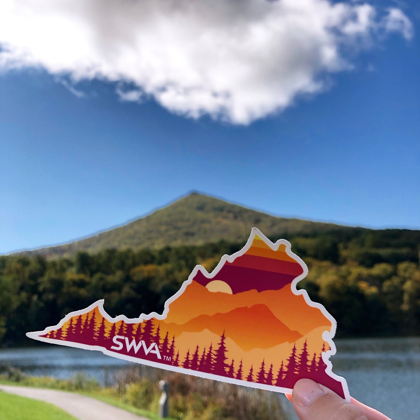 SWVA State Magnet - Maroon/Orange