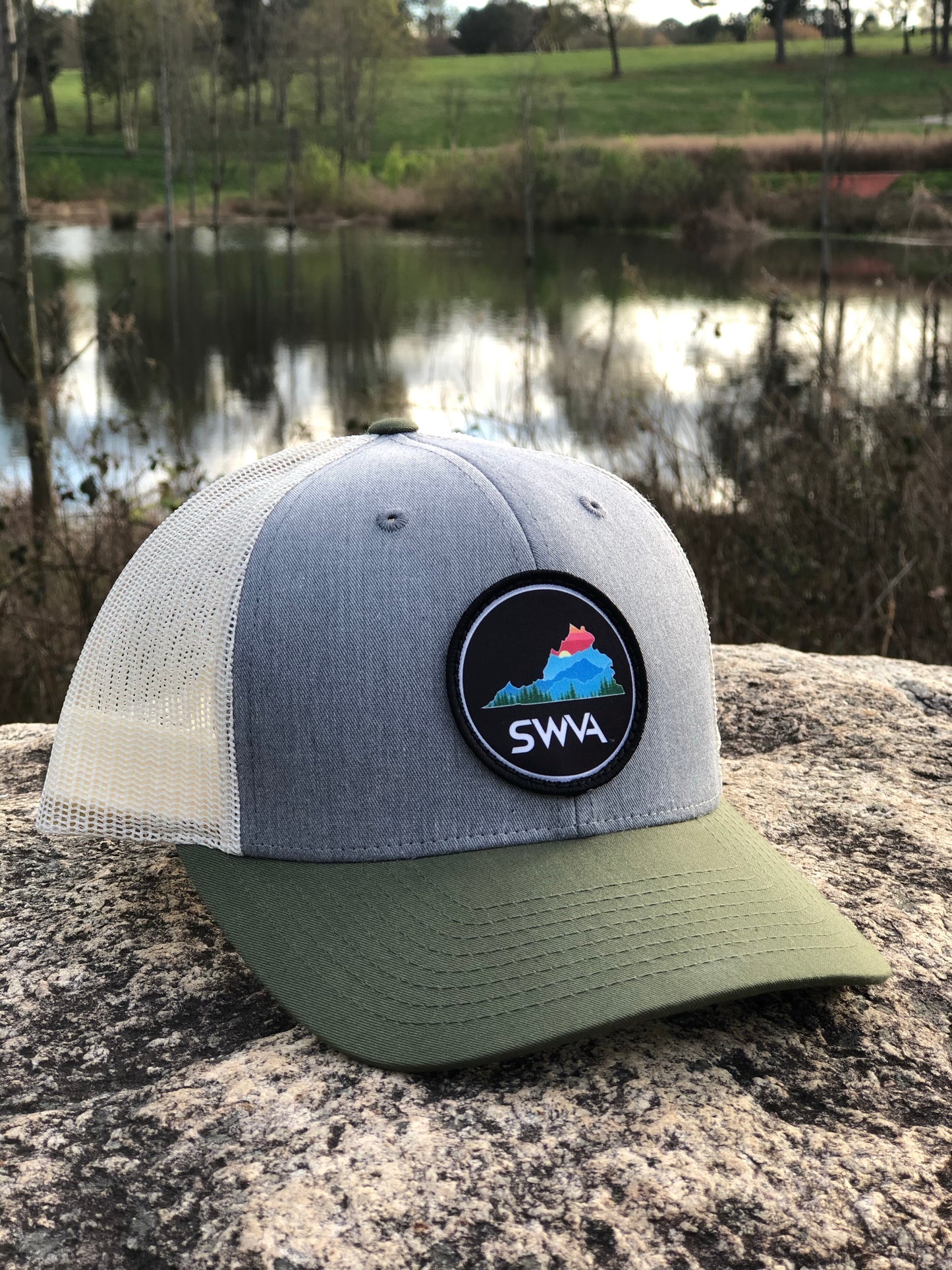 SWVA Trucker - Heather Grey/Green