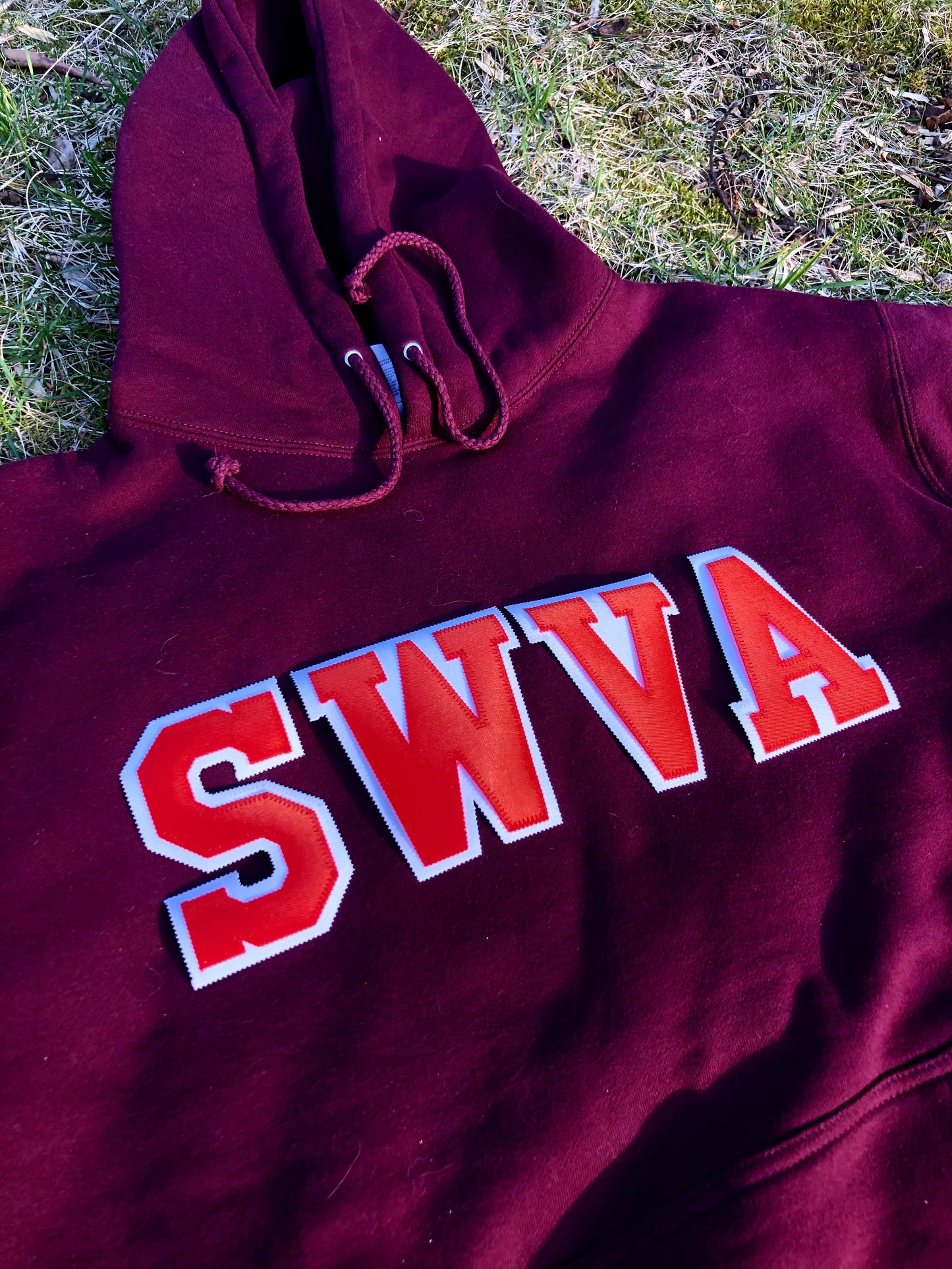 SWVA Crew/Hoodie - Maroon/Orange (Iron-On Patches)