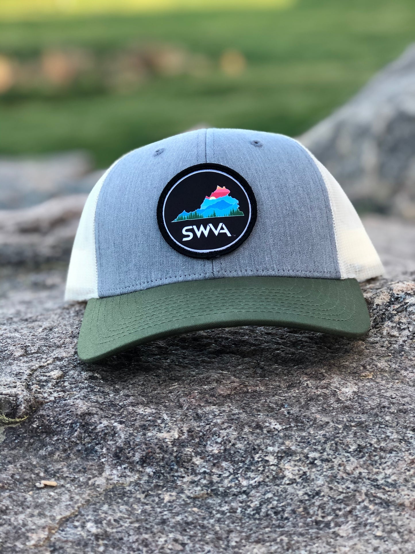 SWVA Trucker - Heather Grey/Green