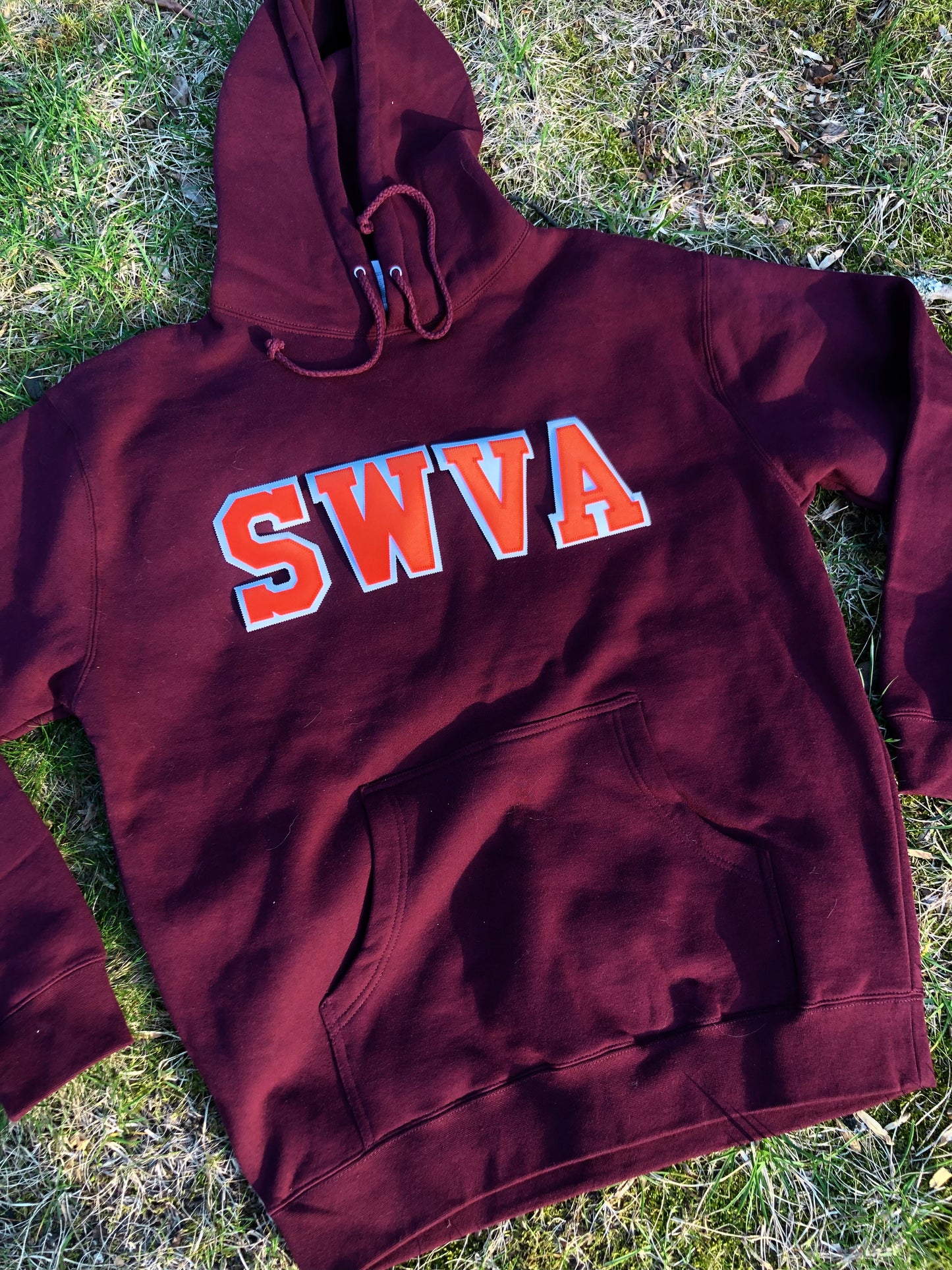 SWVA Crew/Hoodie - Maroon/Orange (Iron-On Patches)