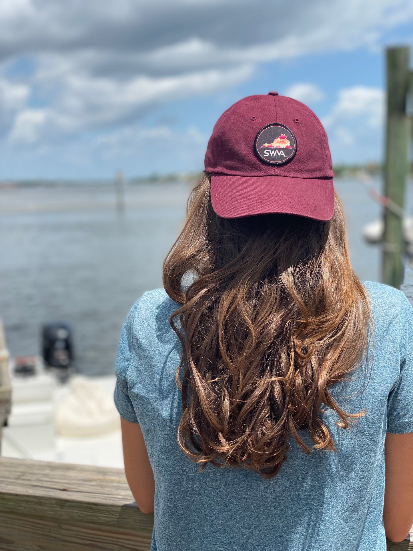 SWVA Baseball Hat (Maroon) - Maroon/Orange Patch