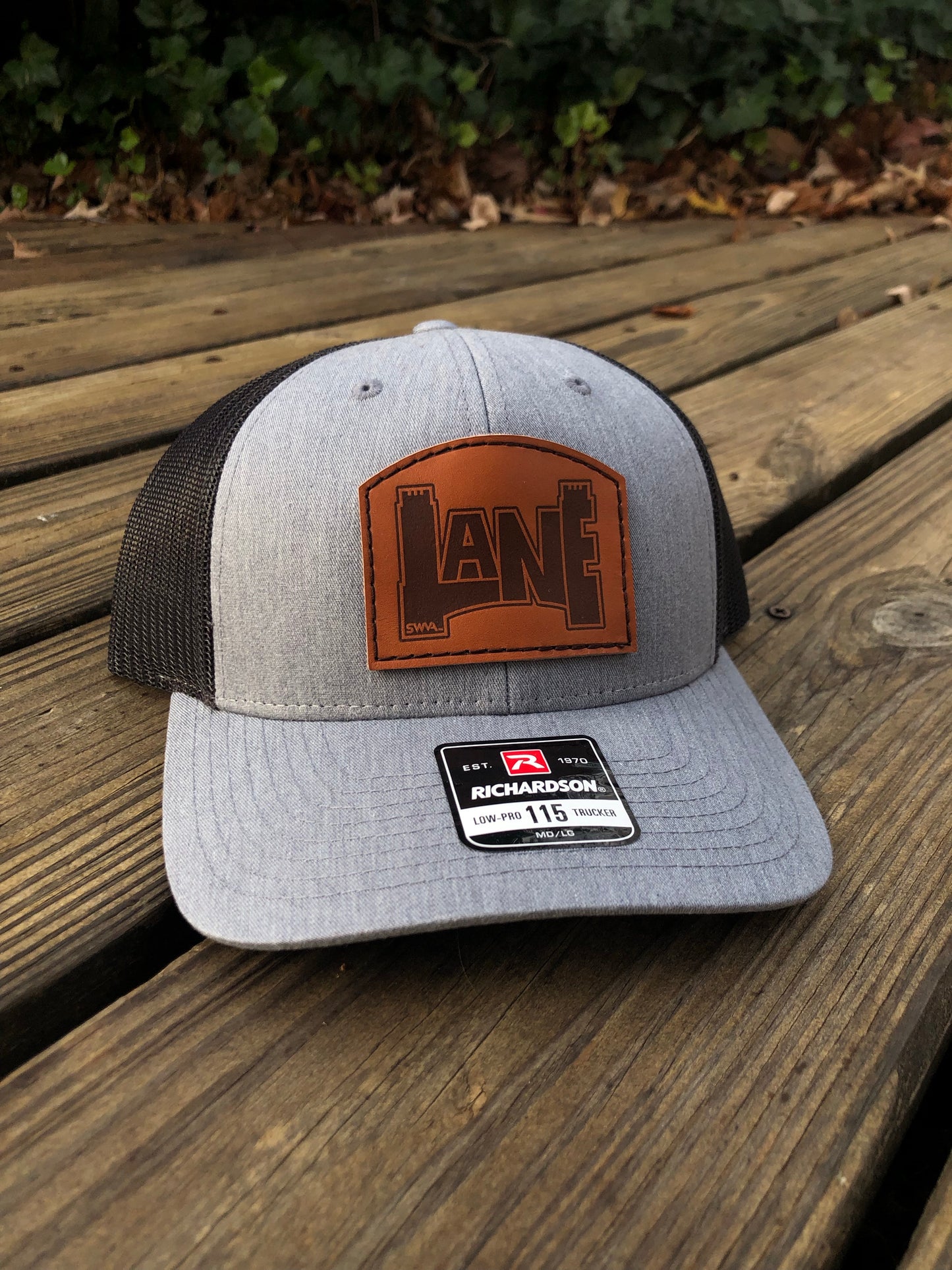 LANE Leather Trucker - Grey/Charcoal