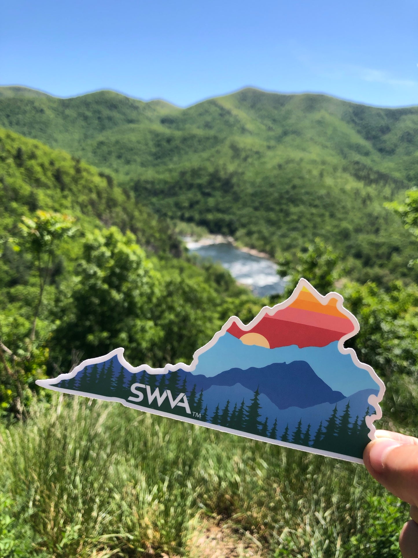 SWVA State Sticker - Blue (Single or 3 Pack)