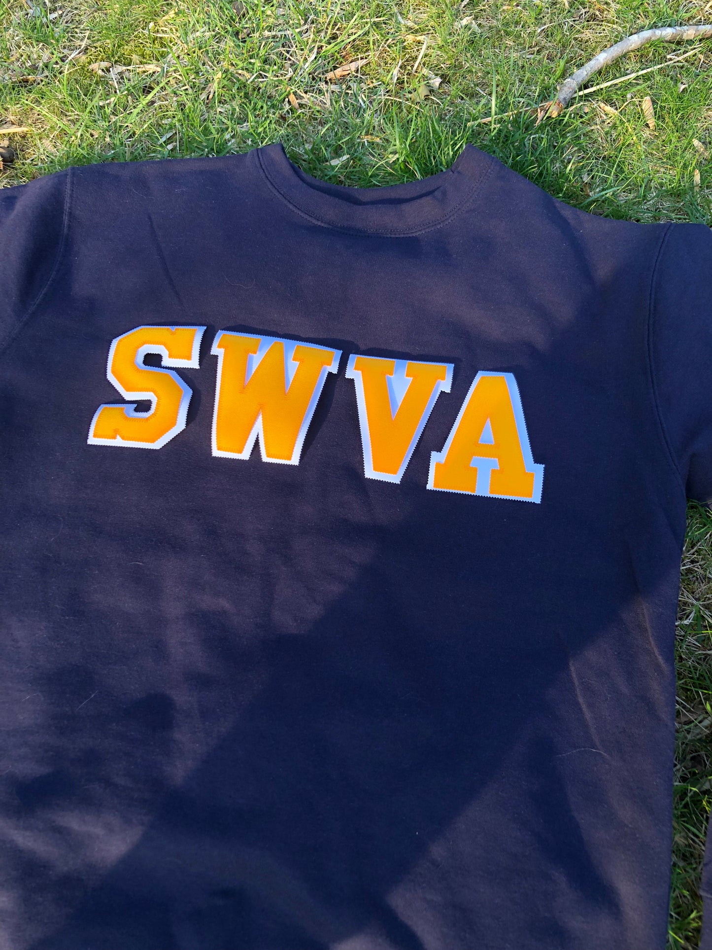 SWVA Crew/Hoodie - Navy/Yellow (Iron-On Patches)