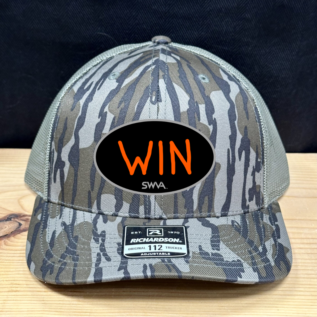 PRE-ORDER: WIN Patch Hat - Bottomland Camo