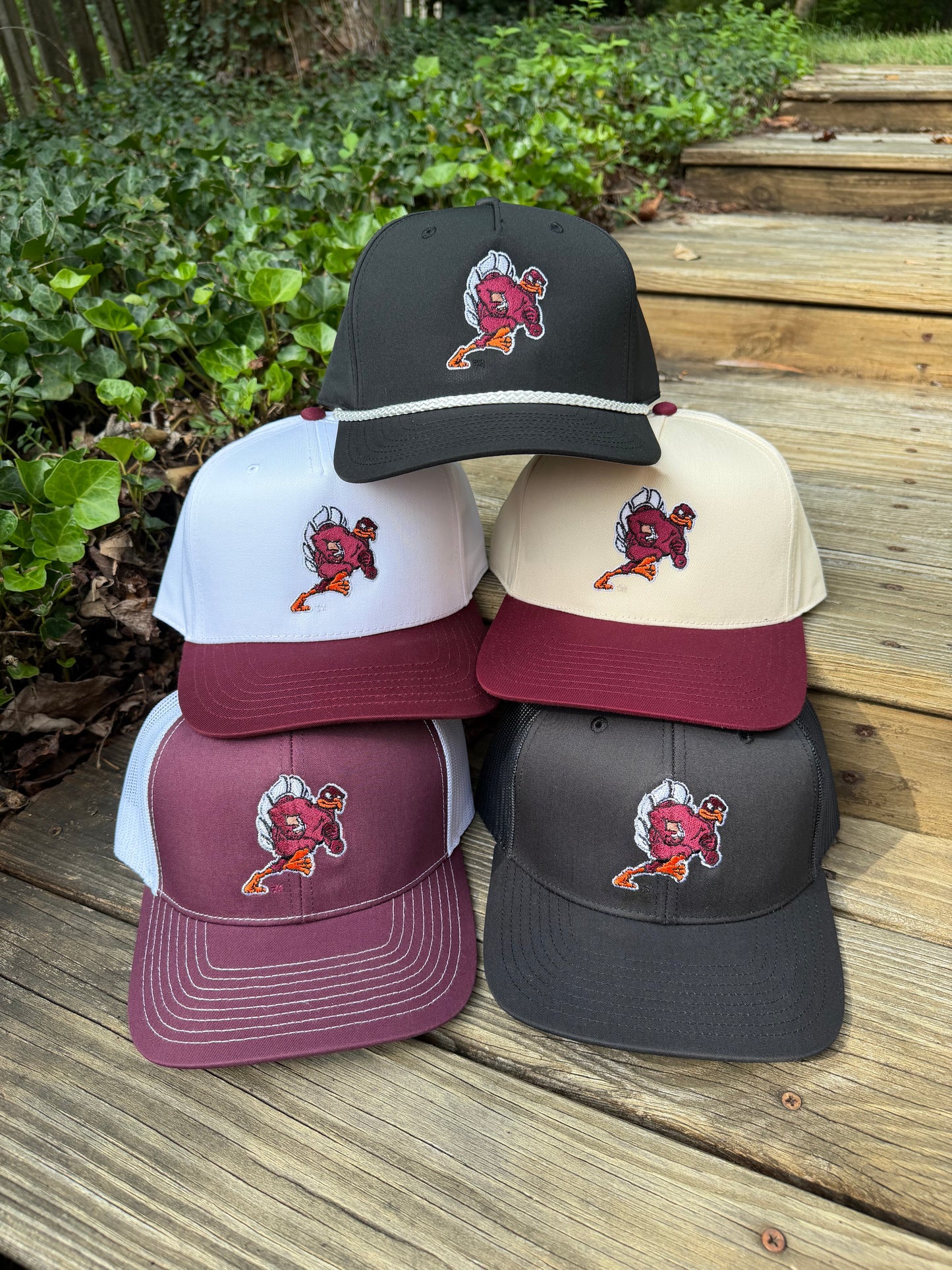 HokieBird Football Mascot Embroidered Hats (Virginia Tech)