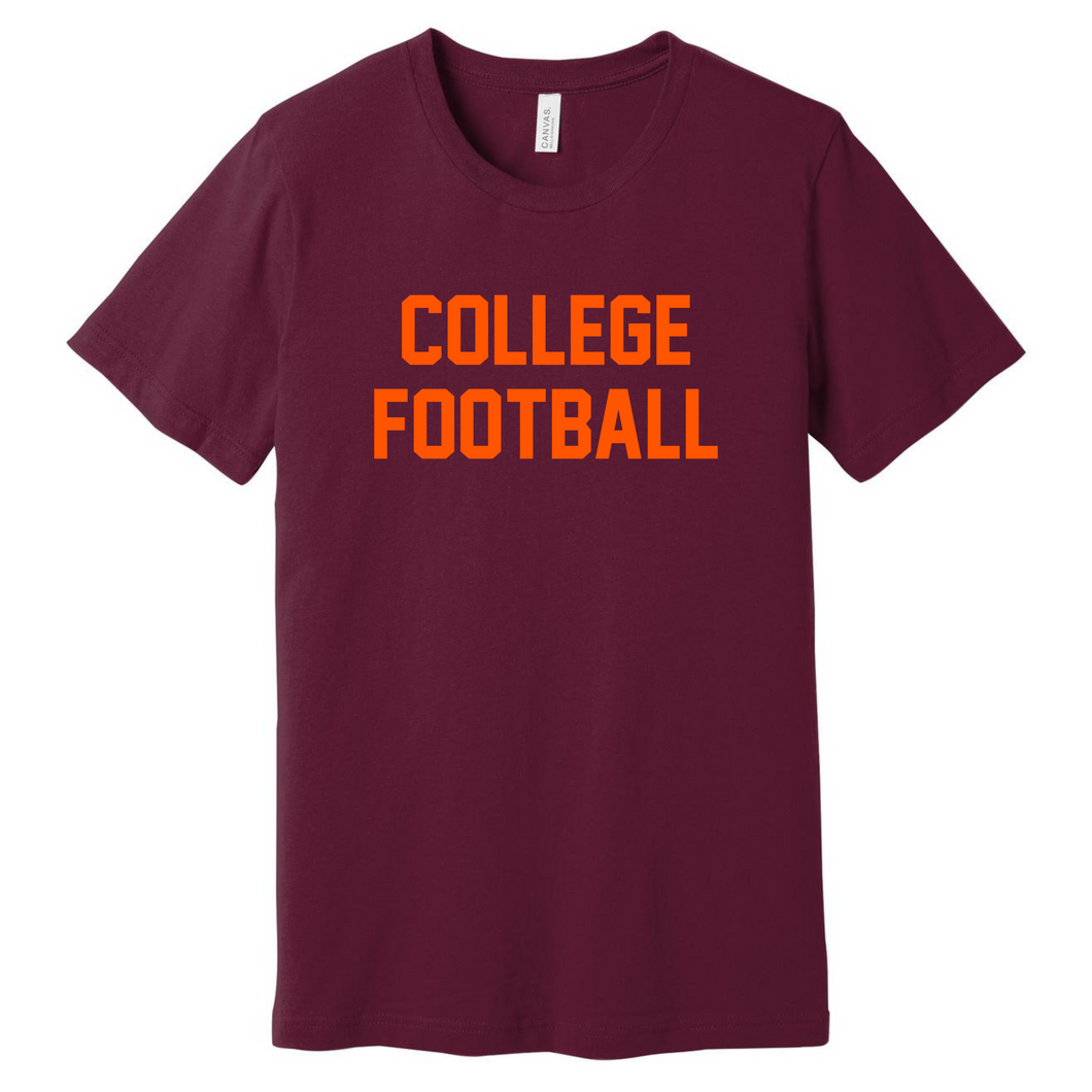College Football Short/Long Sleeve Shirt