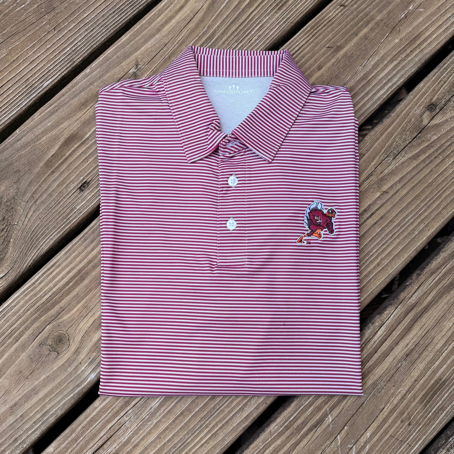 HokieBird Football Mascot Embroidered Polo (Virginia Tech)