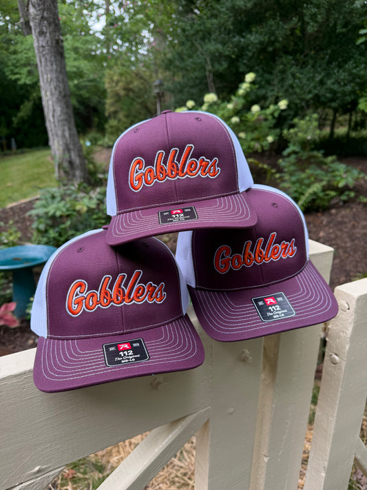 Gobblers Hat - Maroon/White Trucker Hat
