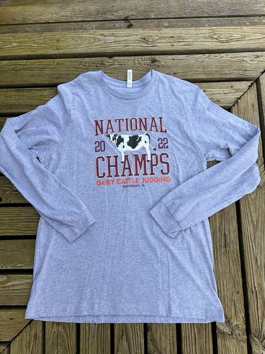 National Champs '22 - Dairy Cattle Judging Long Sleeve Shirt (XL) - SALE