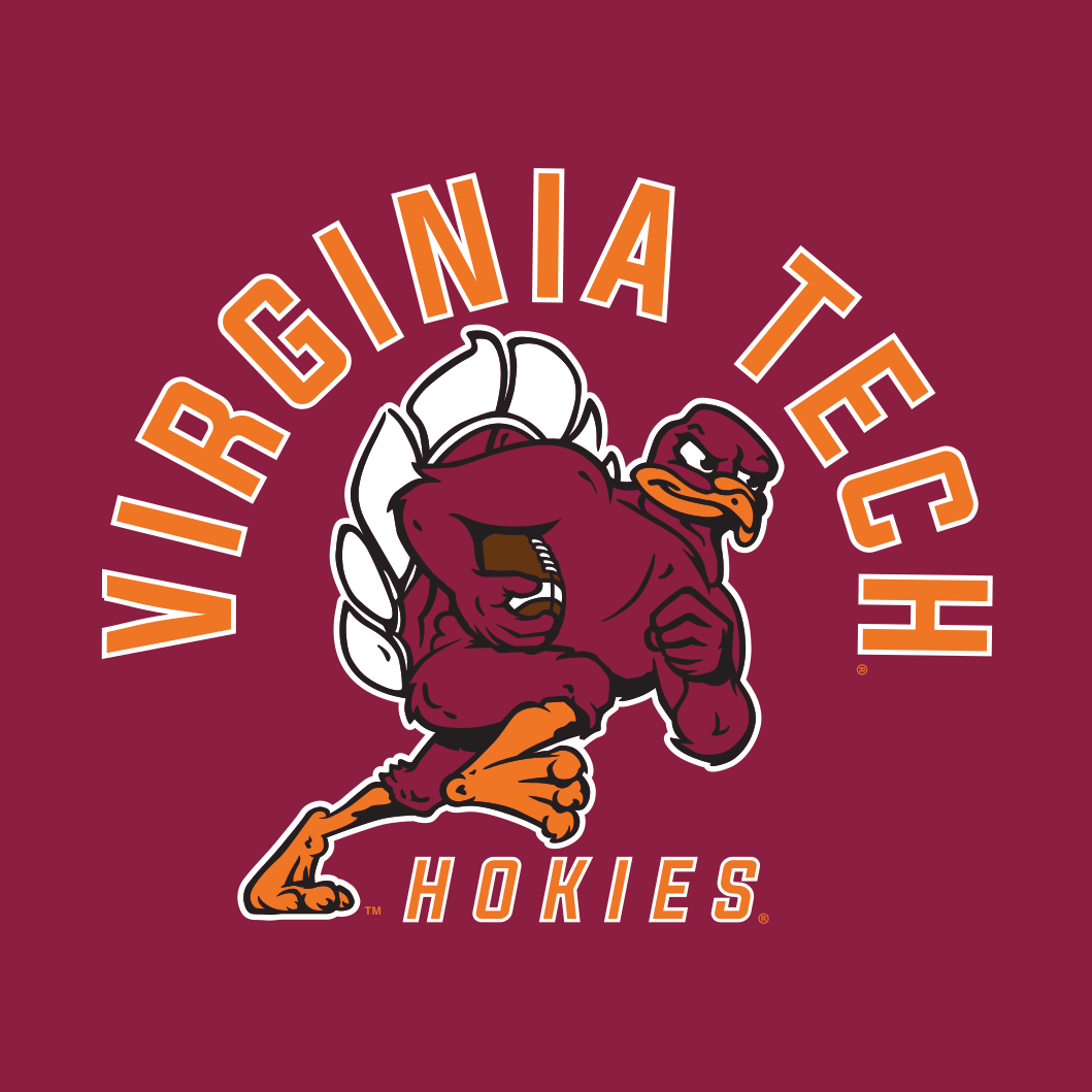 HokieBird Football Mascot Arch Hoodie (Virginia Tech)