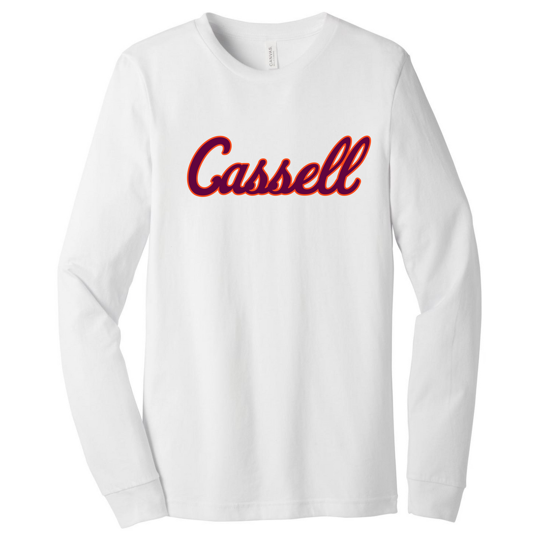 Cassell Script Long Sleeve Shirt - White
