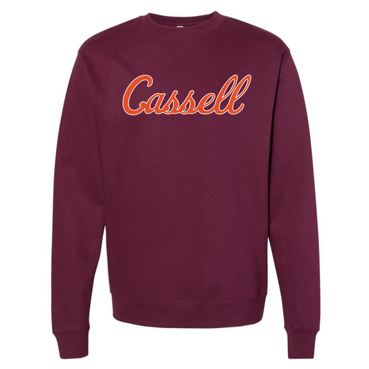 Cassell Script Crewneck Sweatshirt - Maroon
