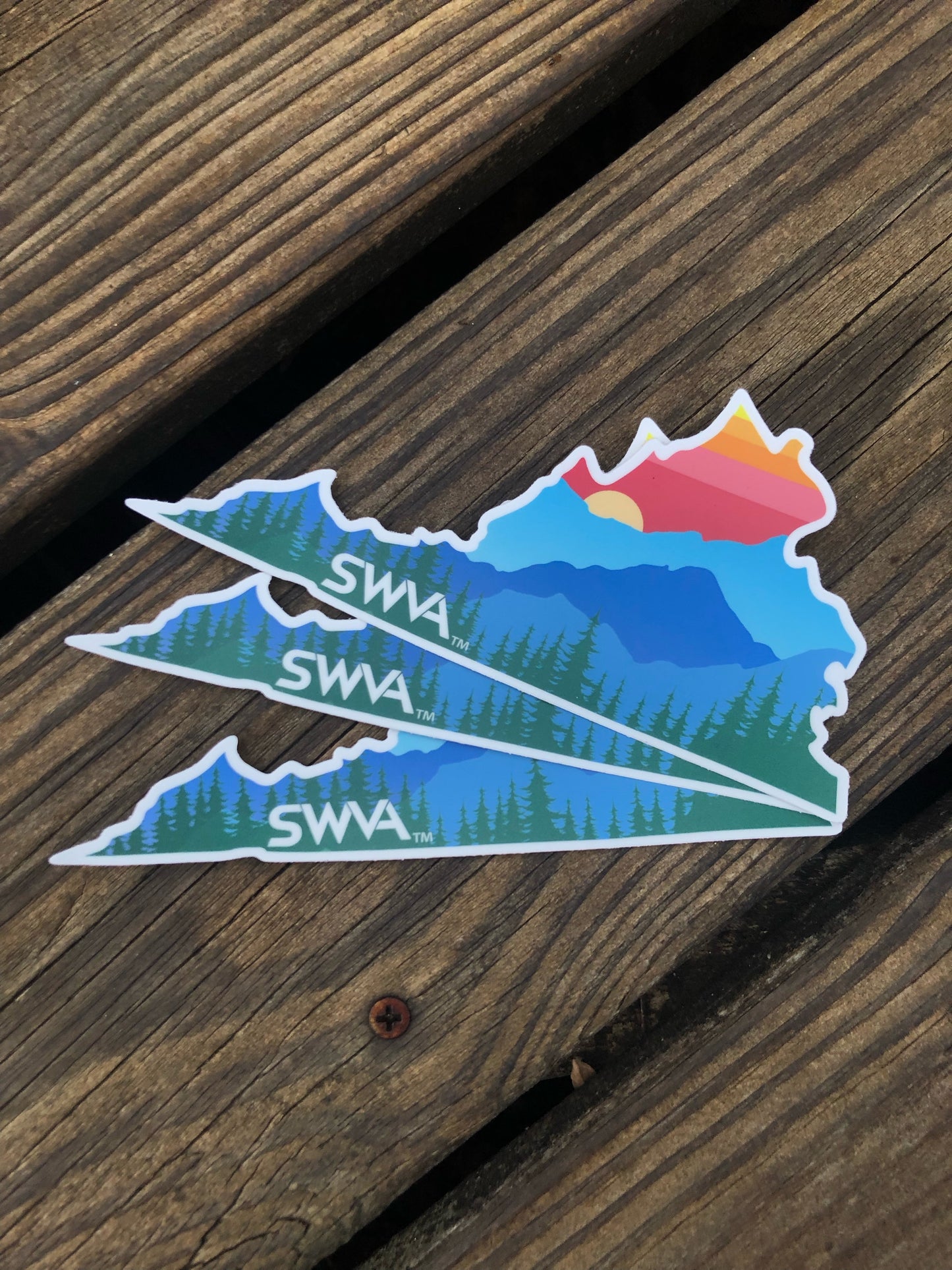 SWVA State Sticker - Blue (Single or 3 Pack)