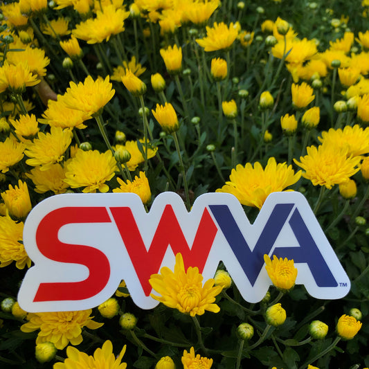 SWVA Letters Sticker (Red/Blue) - Single or 3 Pack