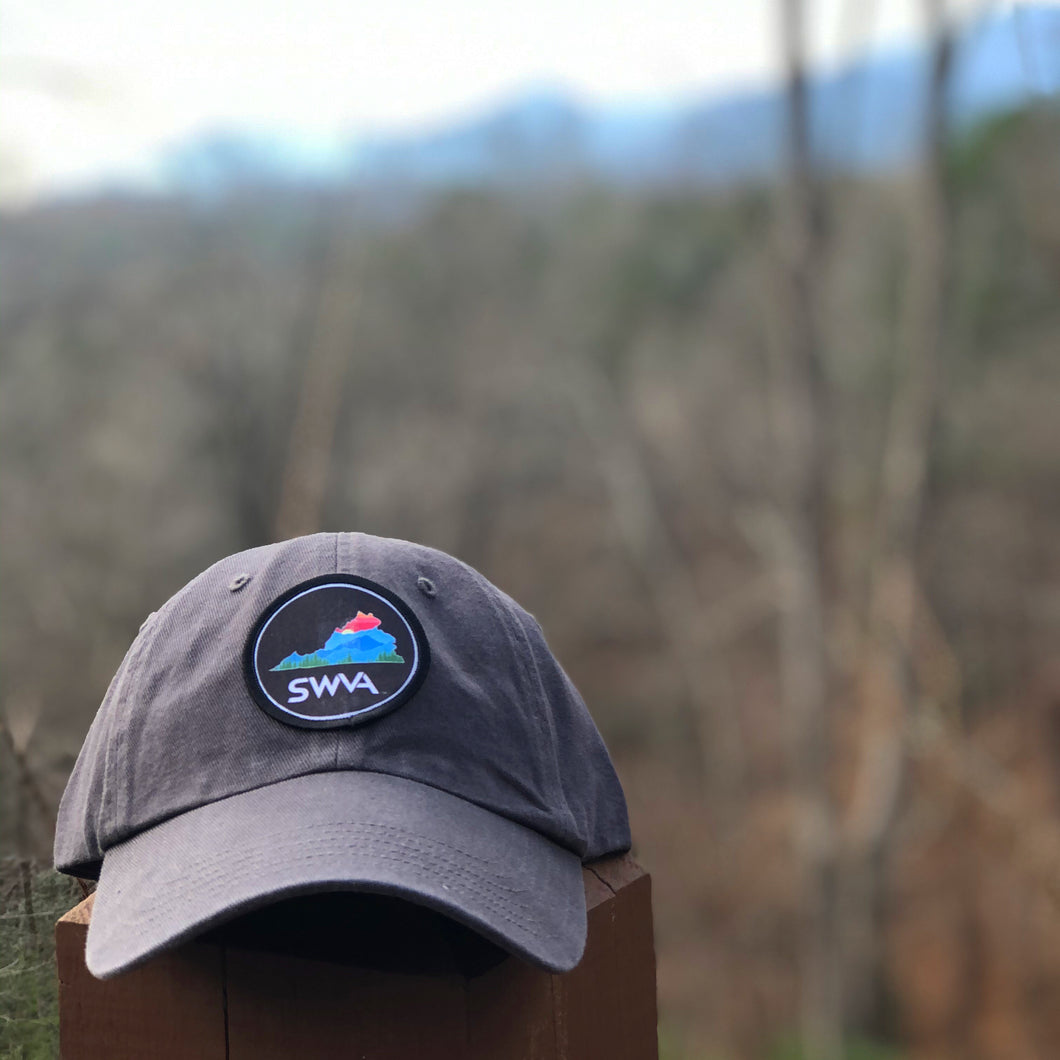 SWVA Baseball Hat (Charcoal) - Blue Patch