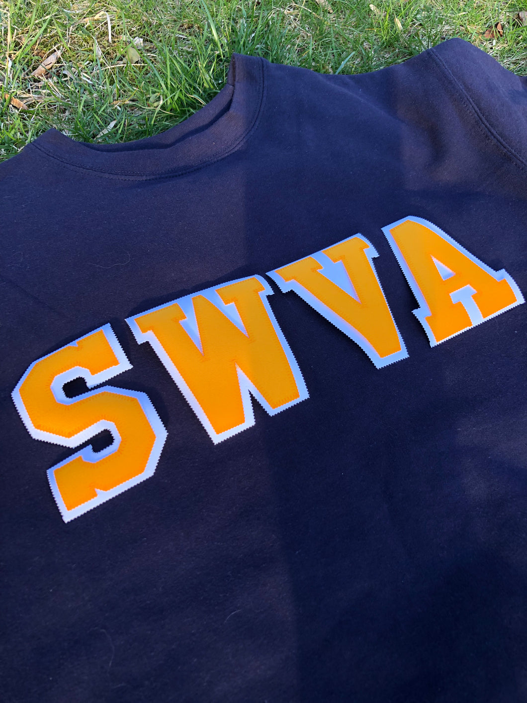 SWVA Crew/Hoodie - Navy/Yellow (Iron-On Patches)