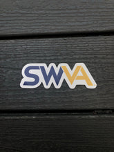 Load image into Gallery viewer, SWVA Letters Sticker (Blue/Gold) - Single or 3 Pack
