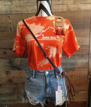Load image into Gallery viewer, Orange Acid Washed Shirt - Just Vicky Thingz Collab
