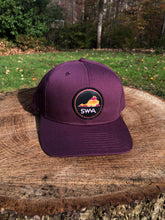 Load image into Gallery viewer, SWVA Snapback Hat (Maroon) - Maroon/Orange Patch
