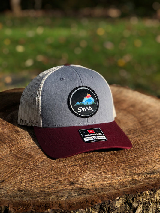 SWVA Trucker - Heather Grey/Cardinal